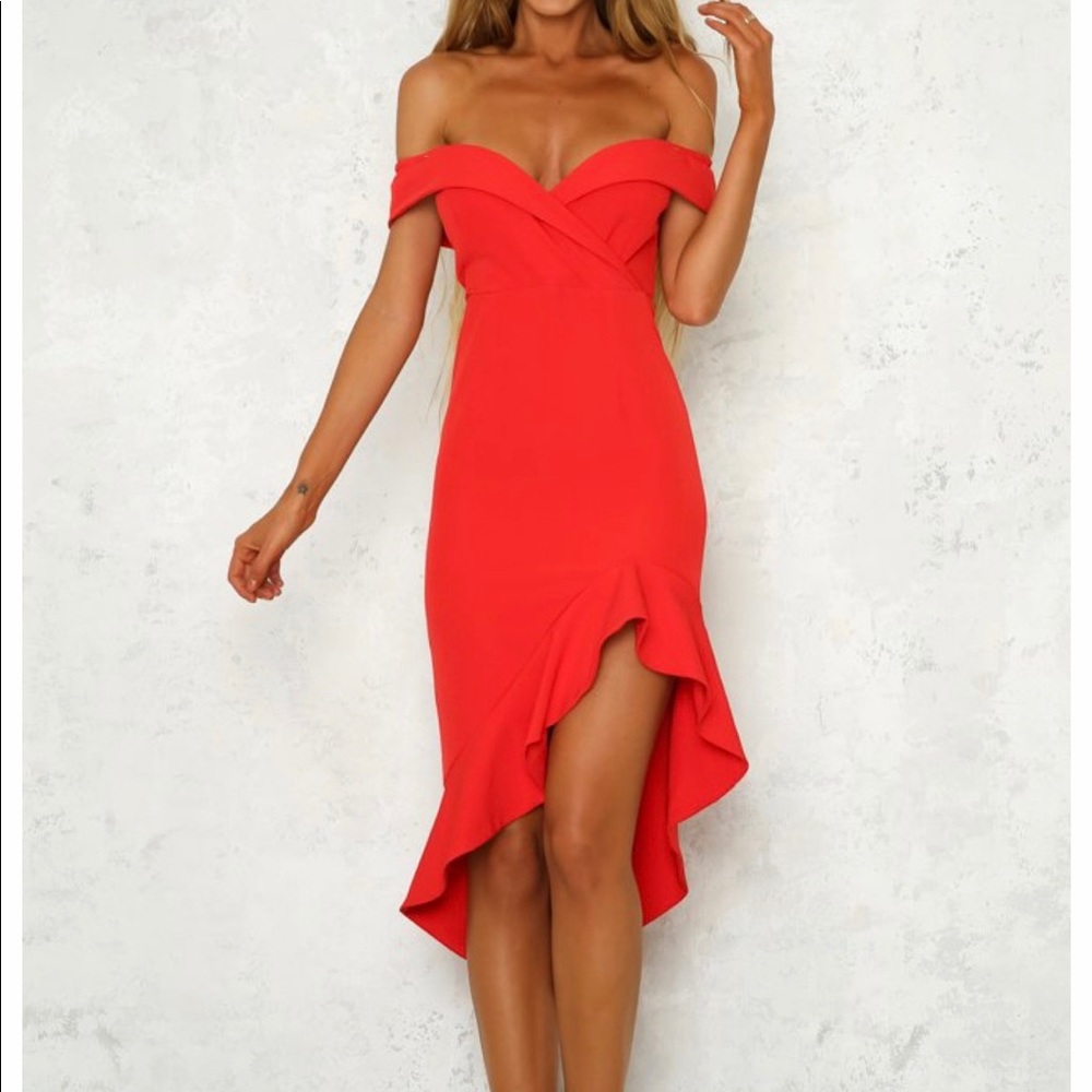 BRAND NEW!! WITH TAGS!! RED HIGH LOW DRESS